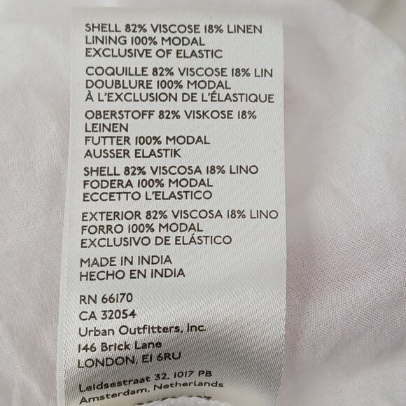 Free People String of Hearts Linen Blend Cutout Maxi Dress White Size Large - Picture 8 of 9